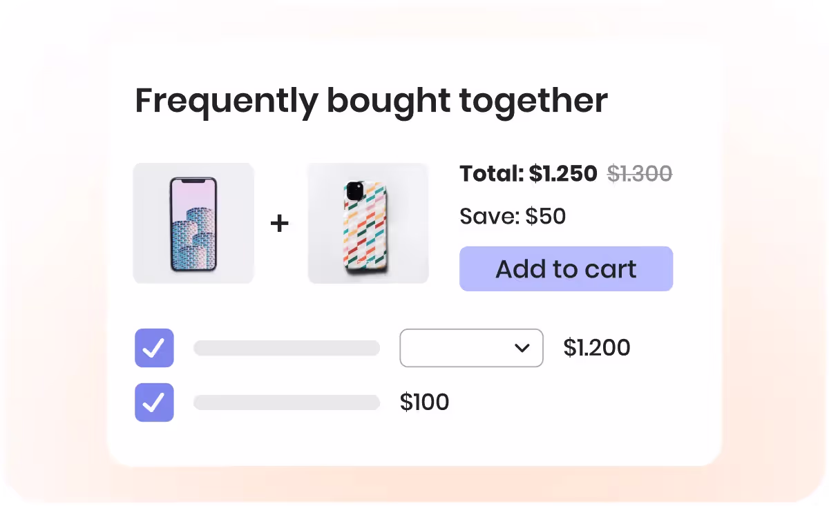 Product Bundles: Sleek and mobile-friendly