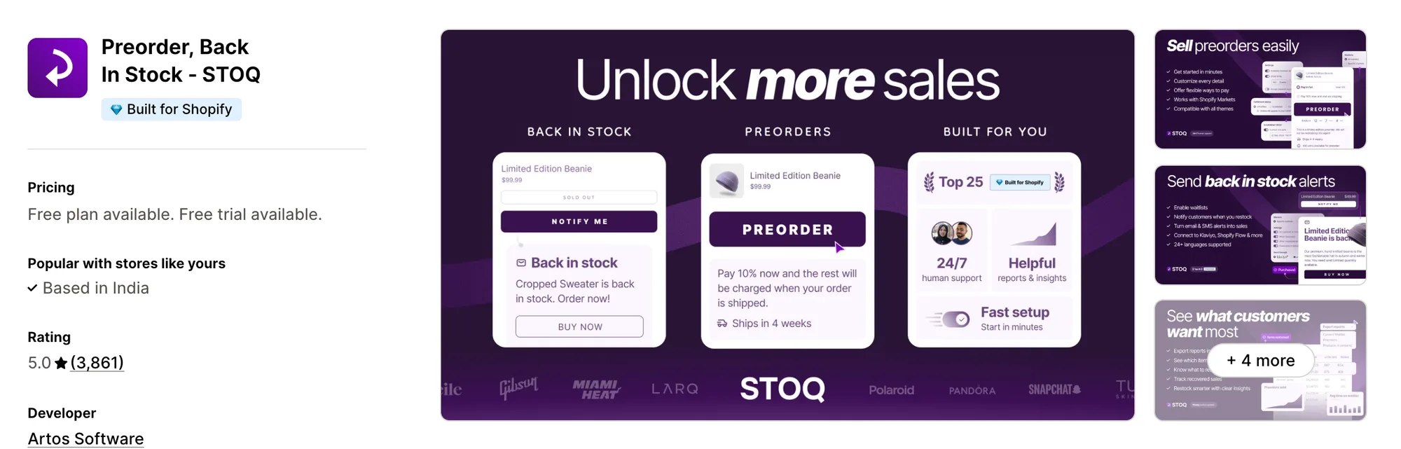 Preorder, Back In Stock ‑ STOQ on the Shopify App Store