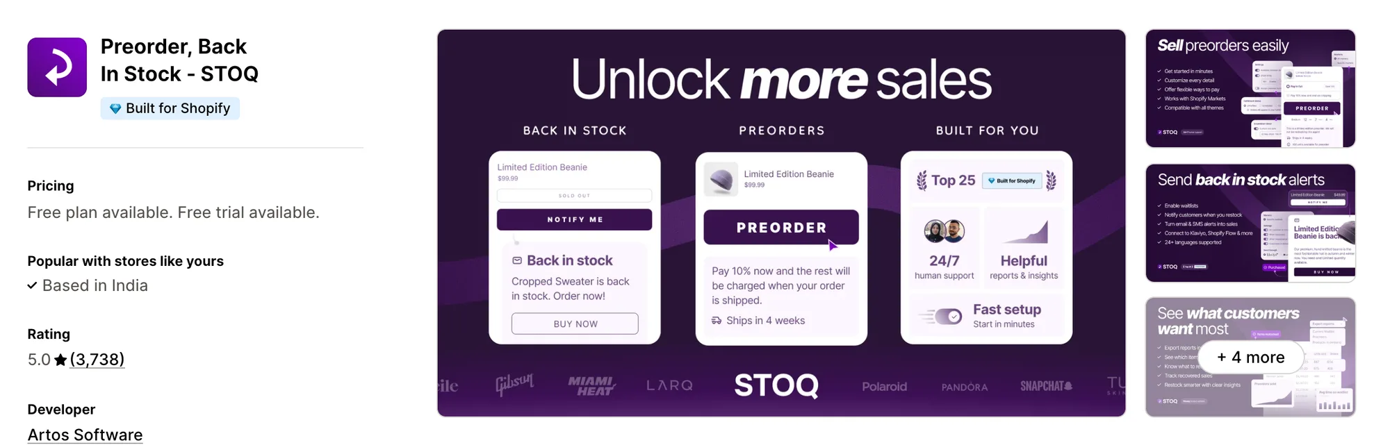 Preorder, Back In Stock ‑ STOQ on the Shopify App Store
