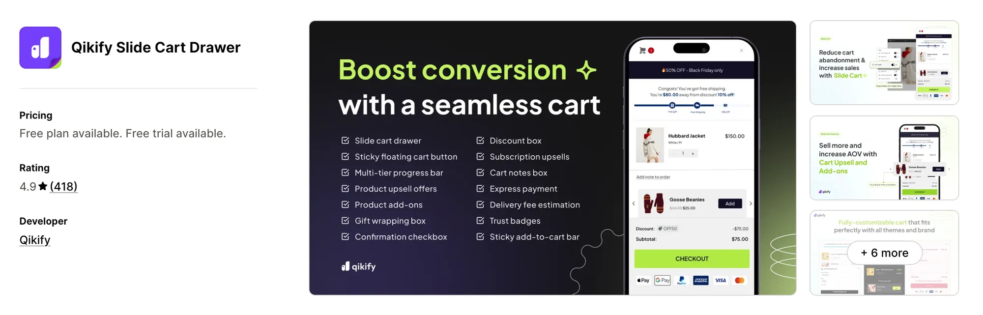 Essent Cart Drawer Cart Upsell on the Shopify App Store