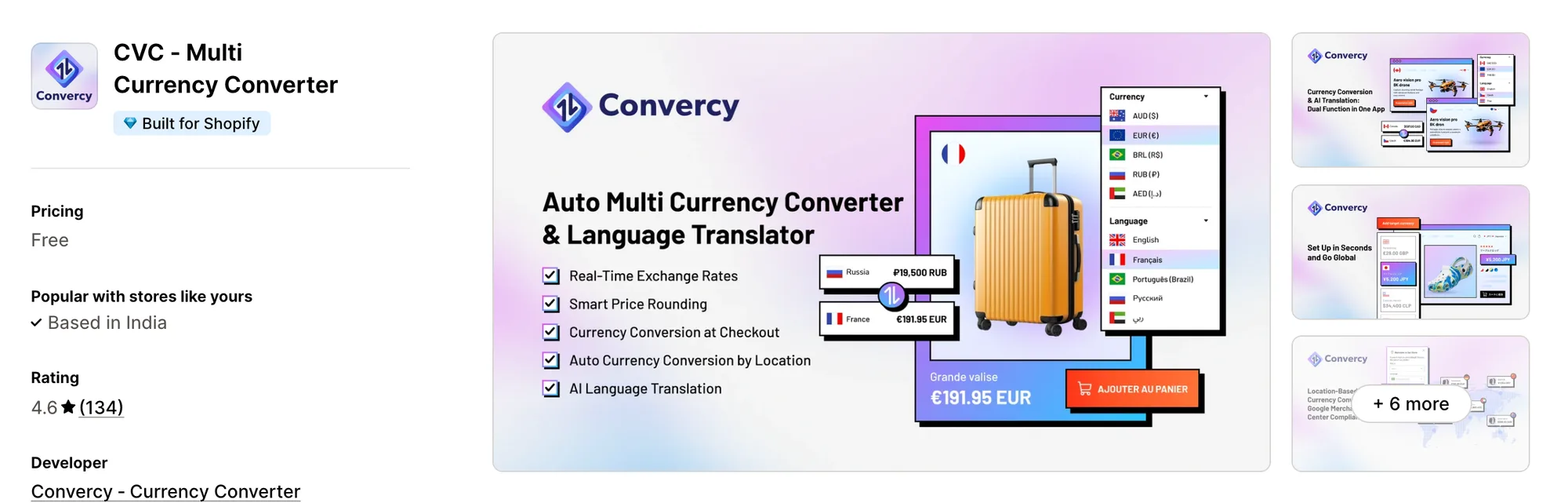 CVC - Multi Currency Converter on the Shopify App Store