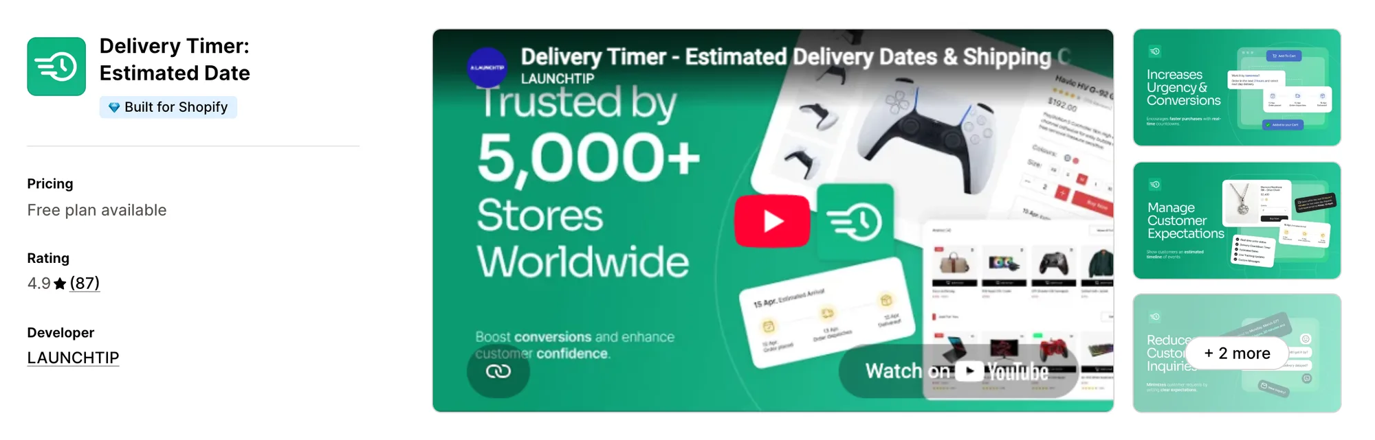 Delivery Timer: Estimated Date on the Shopify App Store