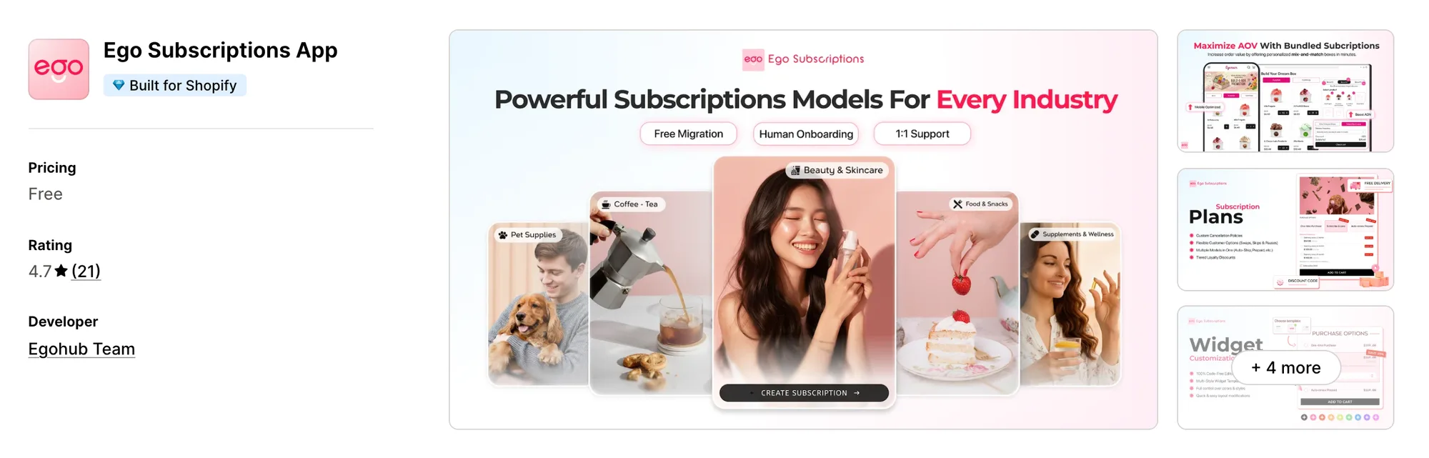 Ego Subscriptions App on the Shopify App Store