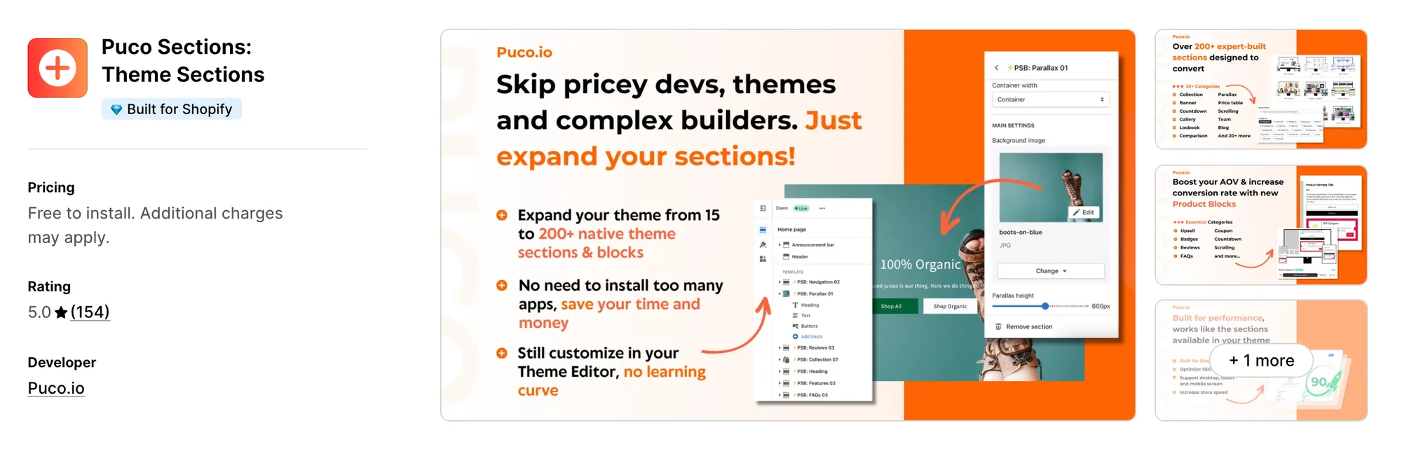 Puco Sections: Theme Sections on the Shopify App Store