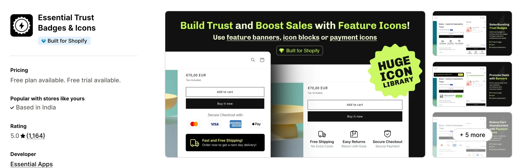 TrustedSite - Trust Badges on the Shopify App Store