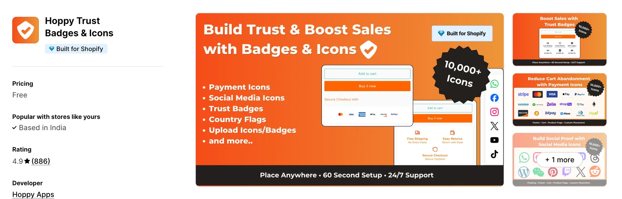 SEOWILL - Trust Badges & Icon on the Shopify App Store