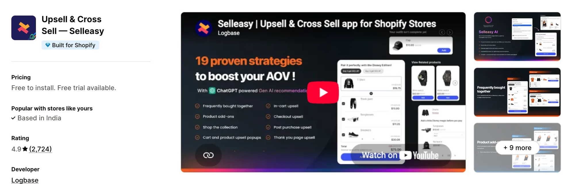 Upsell & Cross Sell — Selleasy on the Shopify App Store