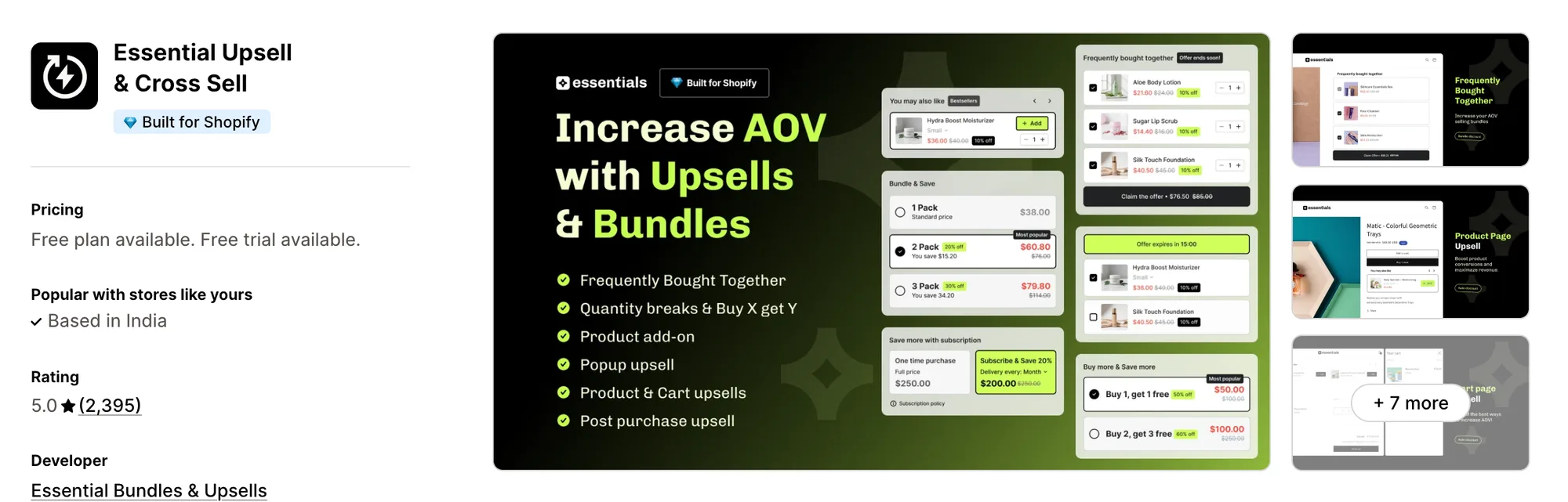 Essential Upsell & Cross Sell on the Shopify App Store