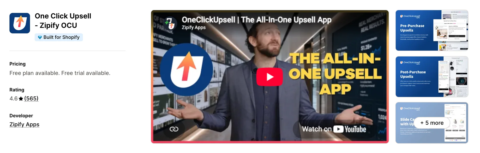 One Click Upsell ‑ Zipify OCU on the Shopify App Store