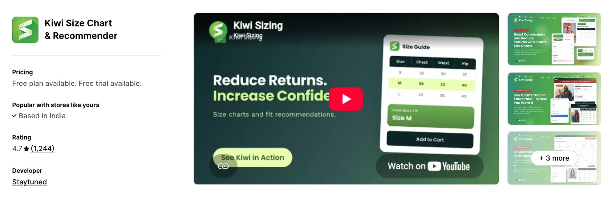 Kiwi Size Chart & Recommender on the Shopify App Store