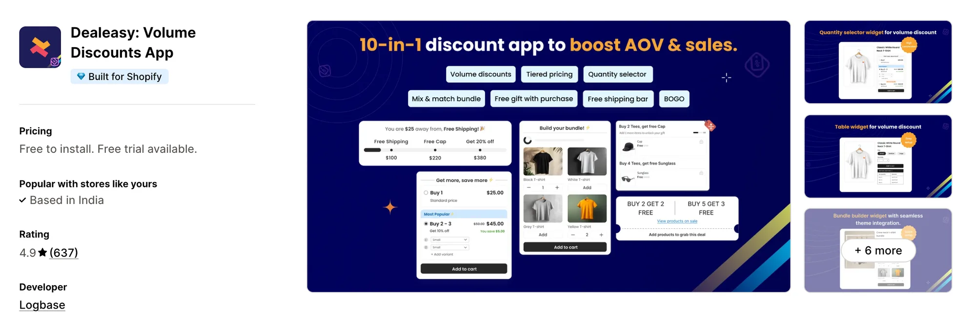 Dealeasy: Volume Discounts App on the Shopify App Store