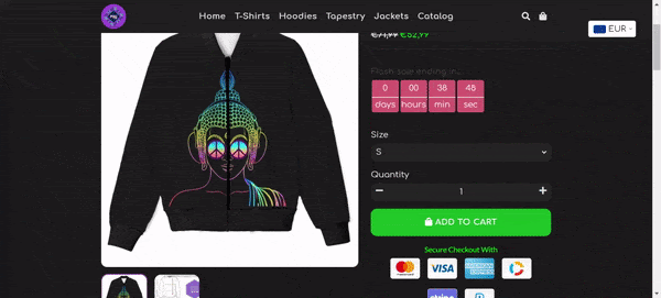 Animated Add to cart button