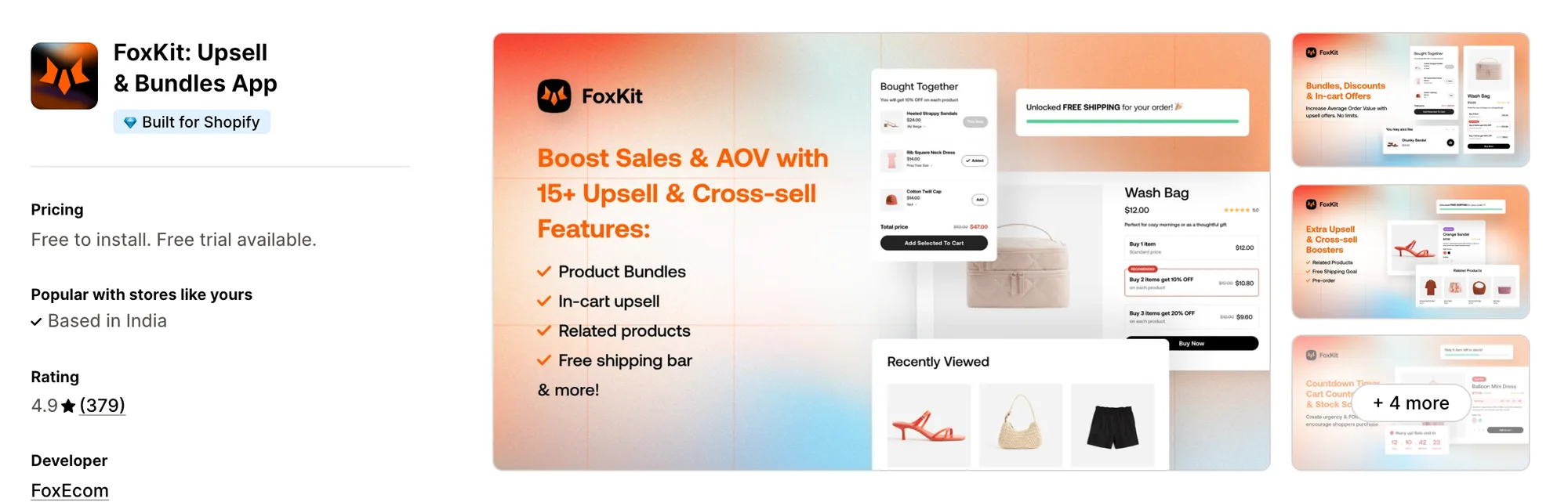 FoxKit: Upsell & Bundles App on the Shopify App Store