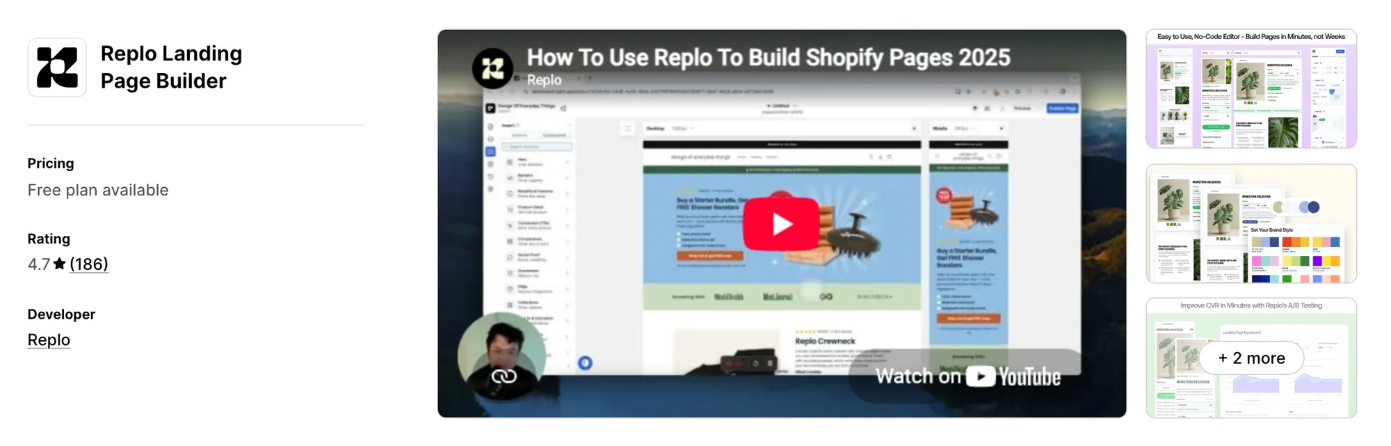 Replo Landing Page Builder on the Shopify App Store