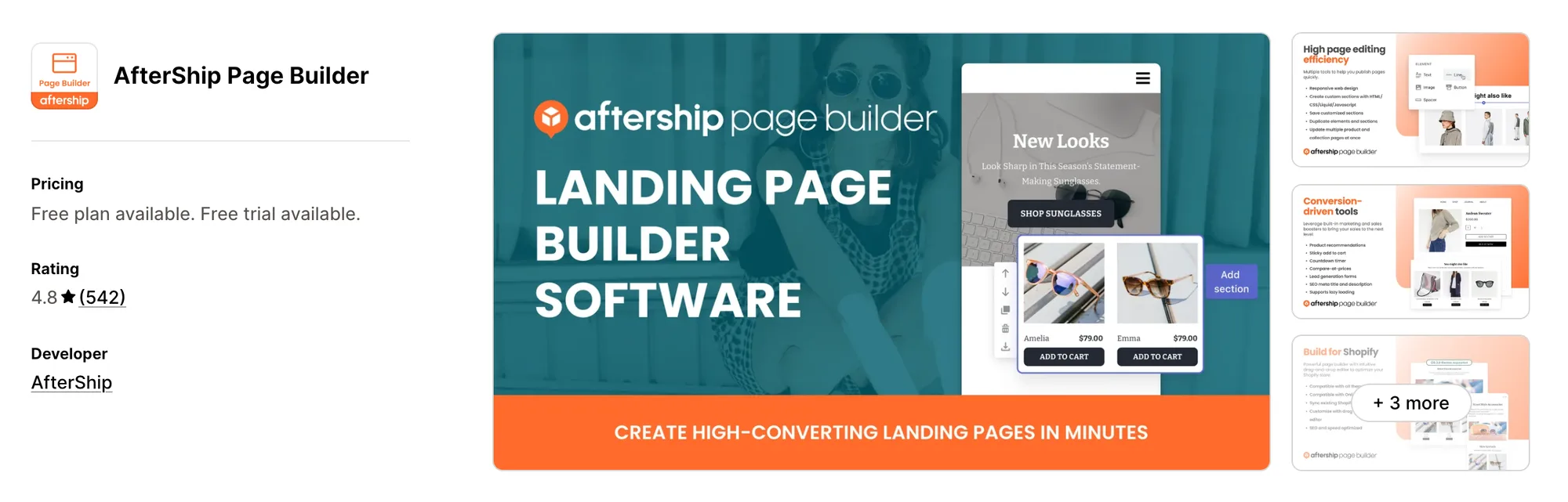 AfterShip Page Builder on the Shopify App Store