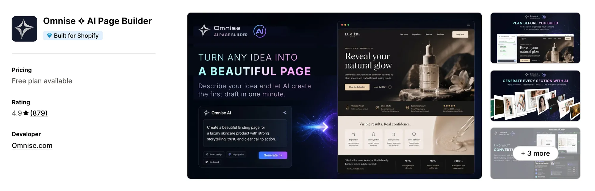 Omnise ✧ AI Page Builder on the Shopify App Store