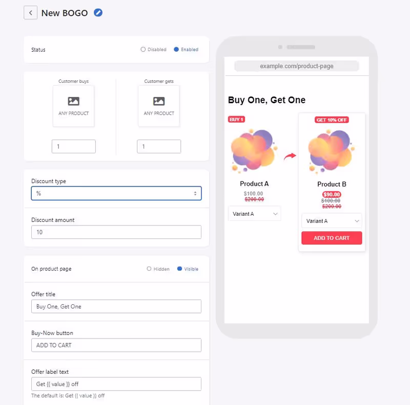 creating bogo in vitals