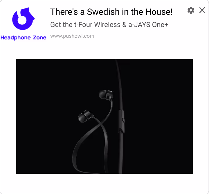 Headphone Zone Push notification