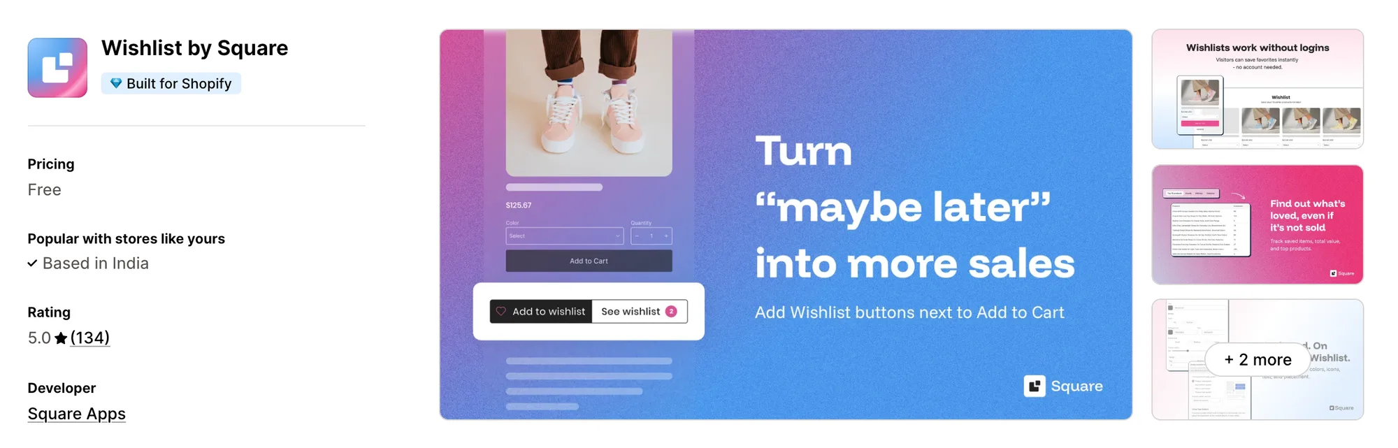 Wishlist by Square on the Shopify App Store