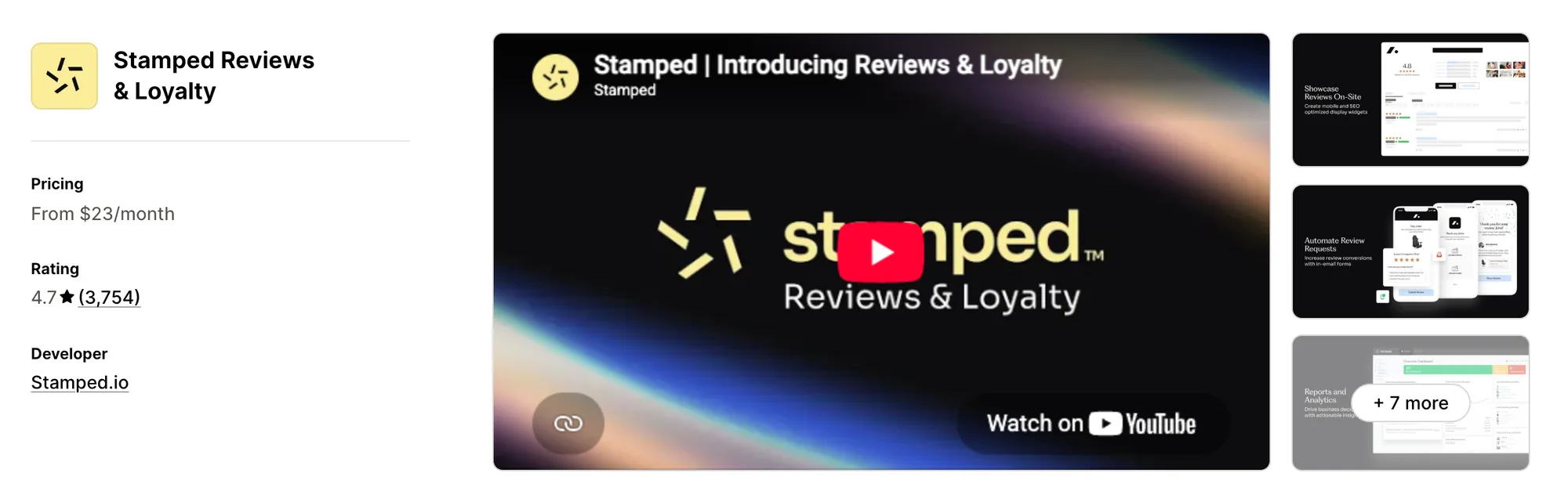 Stamped Reviews & Loyalty on the Shopify App Store
