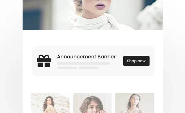 Announcement Banner section preview