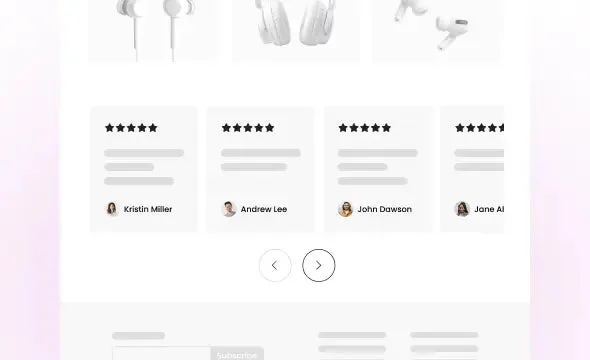 Testimonials section preview